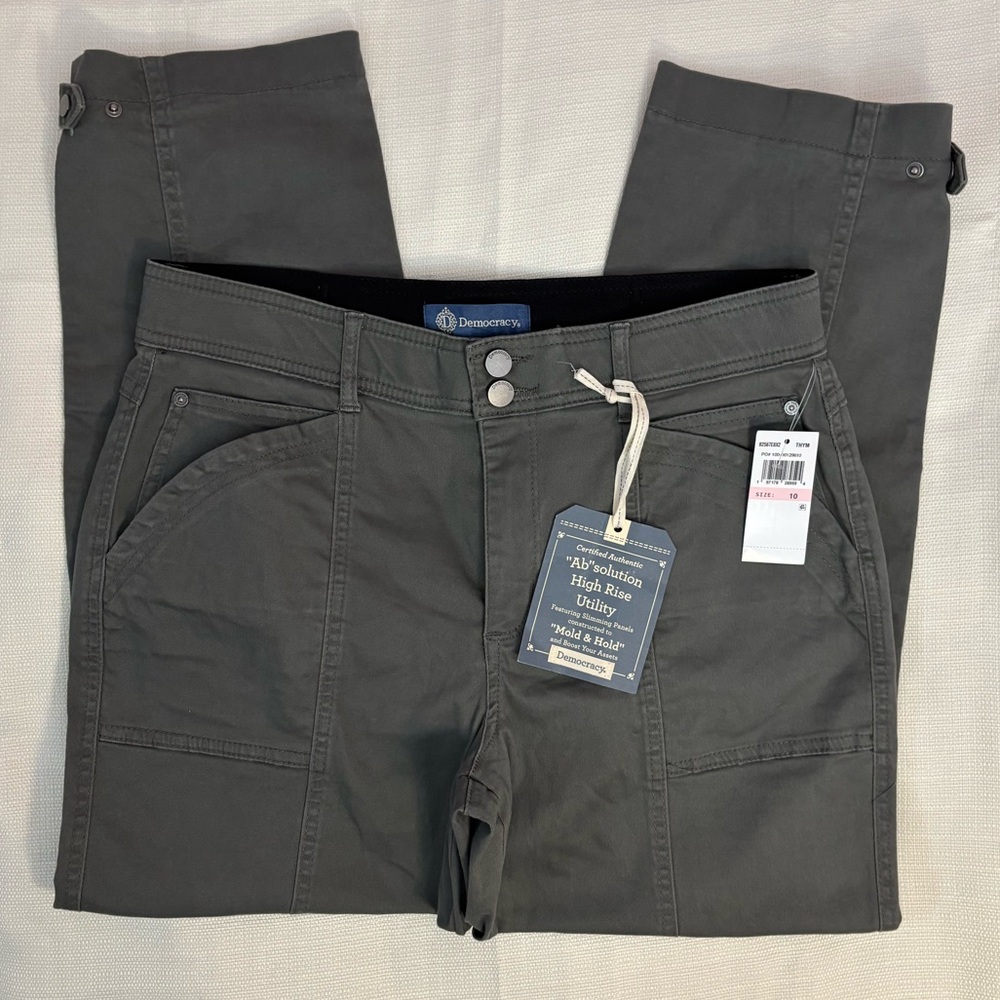 Democracy Women's "Ab"solution High-Rise Tapered Utility Jeans Sz 10 NWT - - Picture 5 of 14
